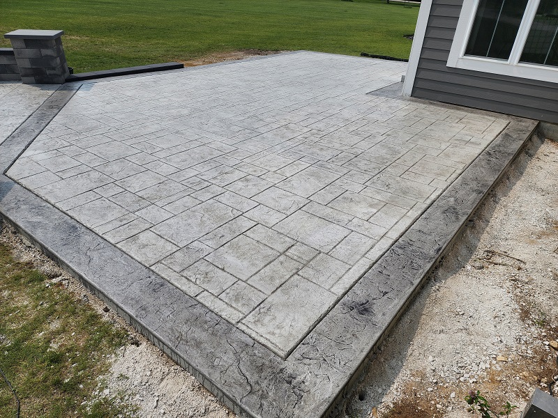 Stamped concrete patio construction for Wauwatosa homes