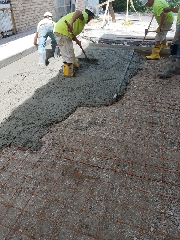 Gas Station Parking Lot Being Poured in New Berlin