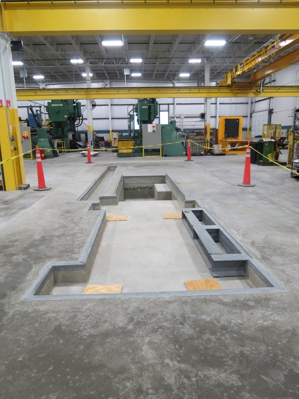 Complete Machine Foundation in A Milwaukee Industrial Facility