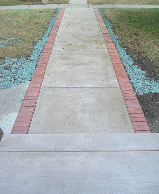 Colored Concrete with Concrete Brick Border Construction Wauwatosa