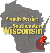 Milwaukee Concrete Contractors State of Wisconsin with Milwaukee Pinpointed