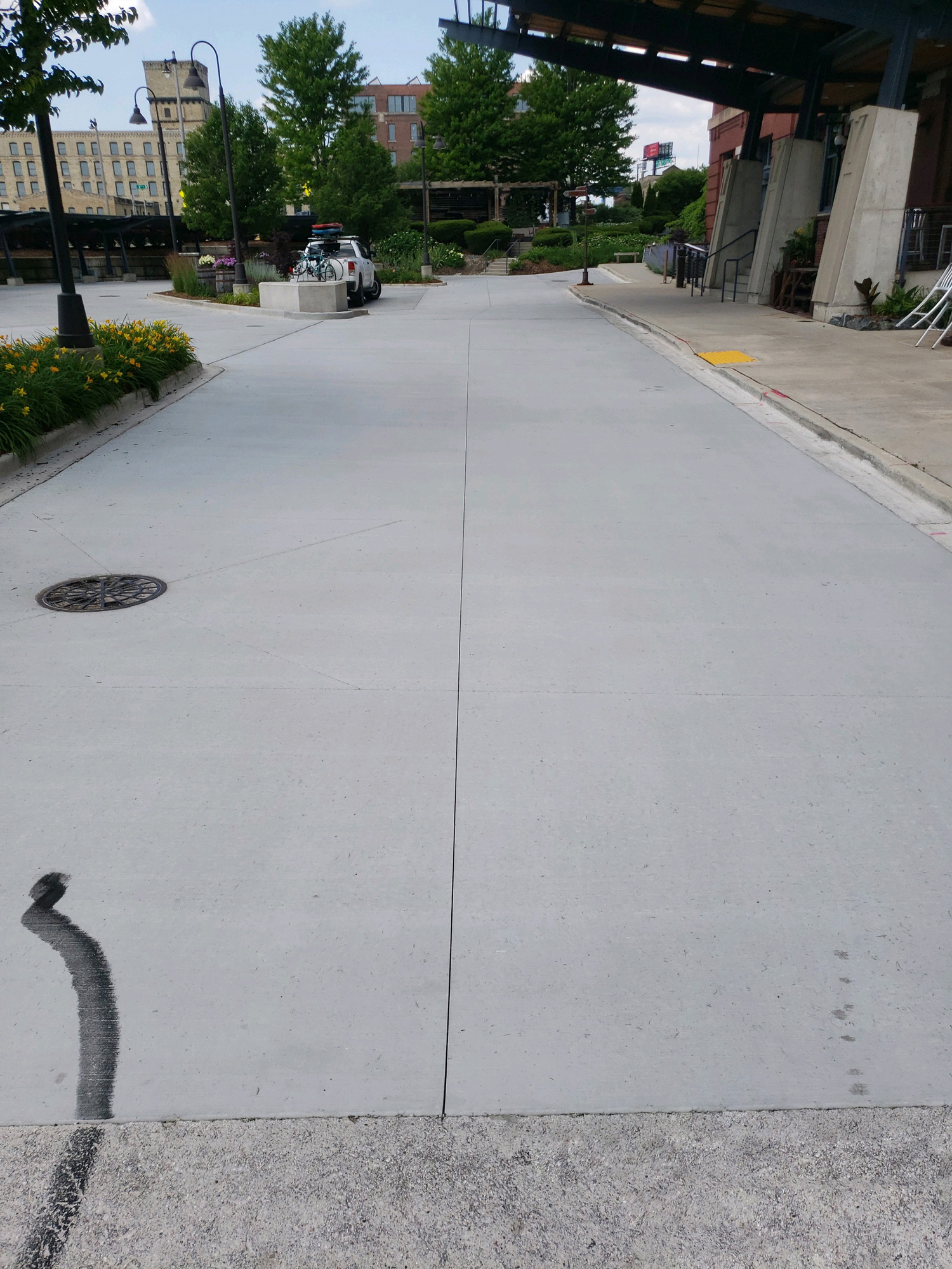 Finished New Concrete Parking Lot Replacement