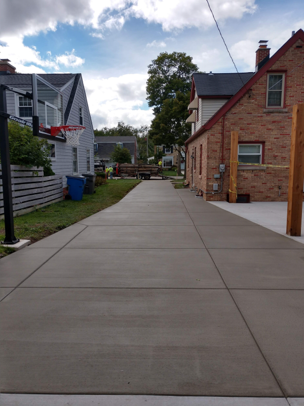 Concrete driveway installation in Southeast Wisconsin
