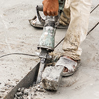 driveway repair in progress