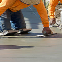 driveway installation in progress