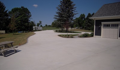 Concrete driveway installation in Washington Country, WI