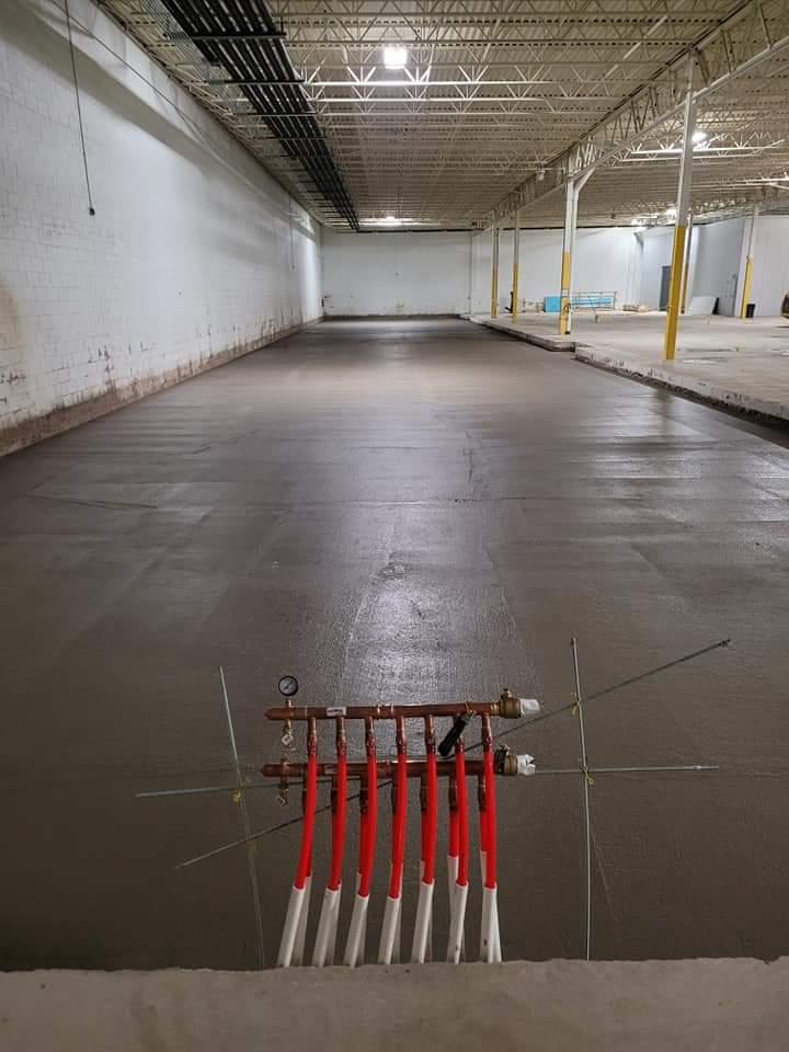 Hydronic Heated Concrete Floor in Milwaukee, WI Hydronic Concrete Floor in Warehouse