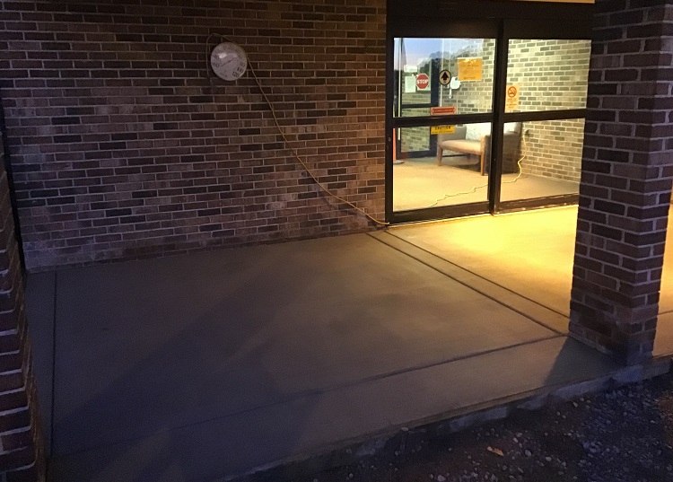 Senior Living Home Concrete Entrance