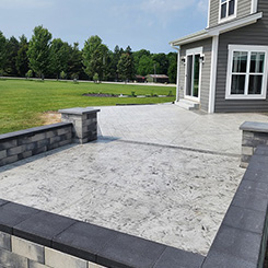 Elm Grove stamped concrete driveway