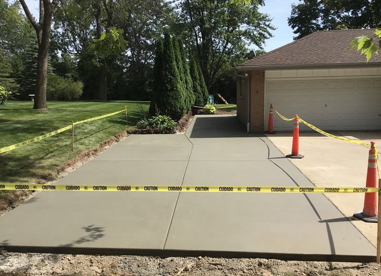 New Concrete Parking Slab Construction Brookfield